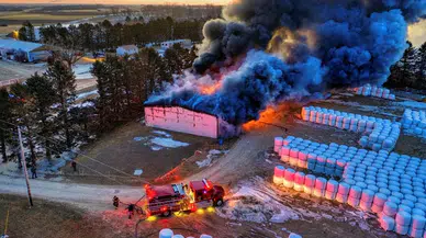 Kızılcahamam’da Besi Çiftliğinde Yangın Maddi Hasara Yol Açtı
