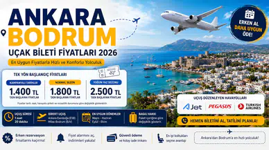 Ankara Bodrum Uçak Bileti Fiyatları 2026