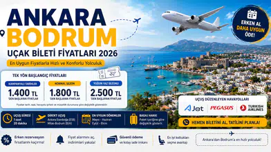 Ankara Bodrum Uçak Bileti Fiyatları 2026