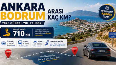 Ankara Bodrum Arası Kaç KM? 2026 Güncel Yol Rehberi
